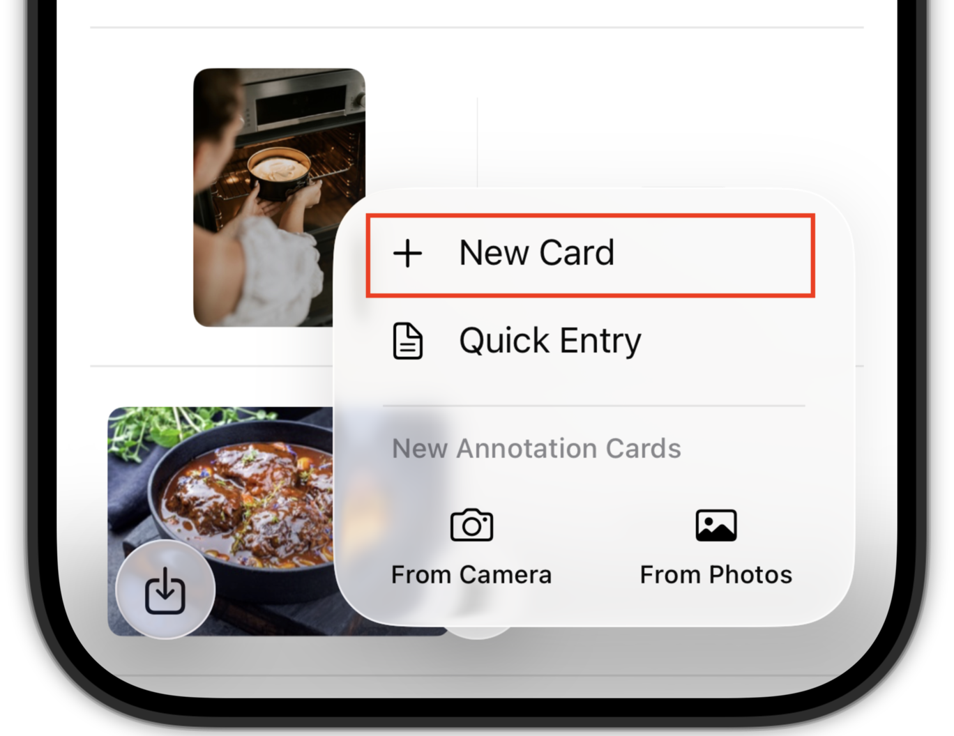 Nueva tarjeta en iPhone