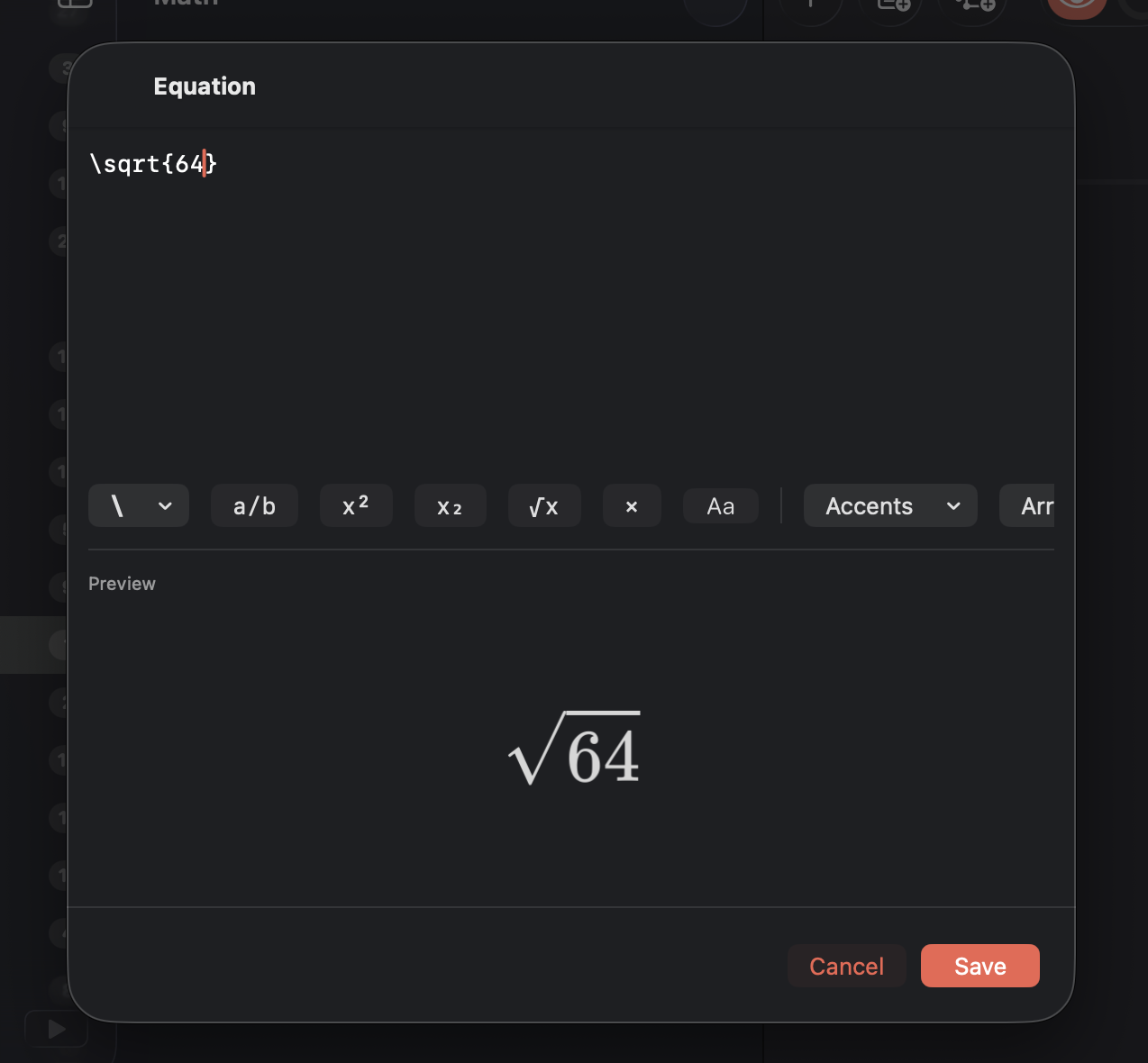 Editor de ecuaciones en Mac