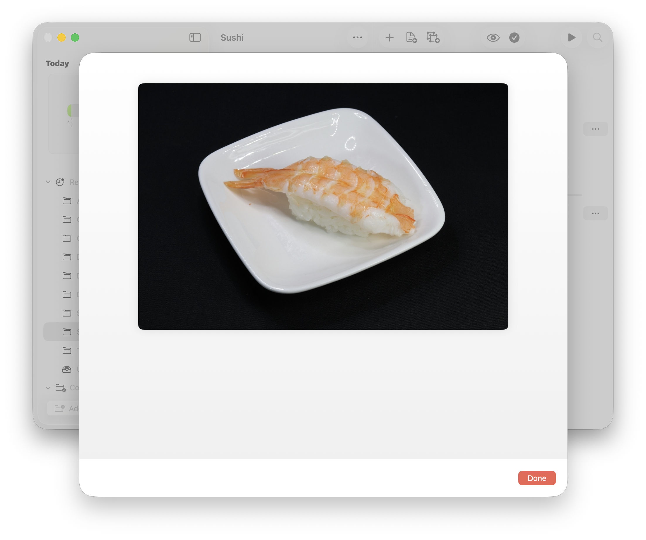A visualização de estudo no Mac, mostrando a primeira pergunta